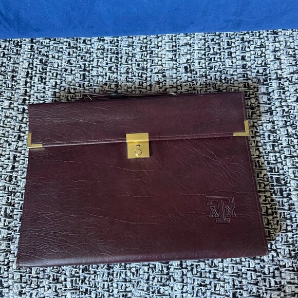 Texas A&M Embossed Logo Vintage Padfolio Notepad Portfolio Document Case by Dart - Picture 6 of 14